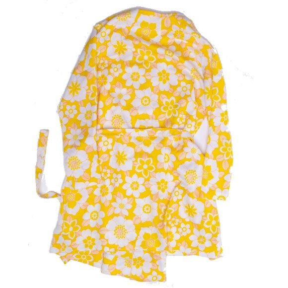 Lily Pulitzer style 70's Vintage Floral Wrap Dress- Size S/M - Picture 3 of 3